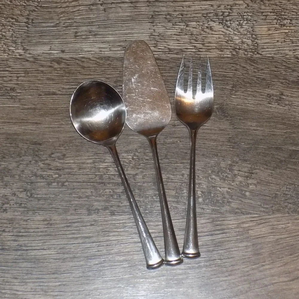 Georgian House Serving Set Unisex‎ OS Silver Good 18-8 Stainless Japan 3pc